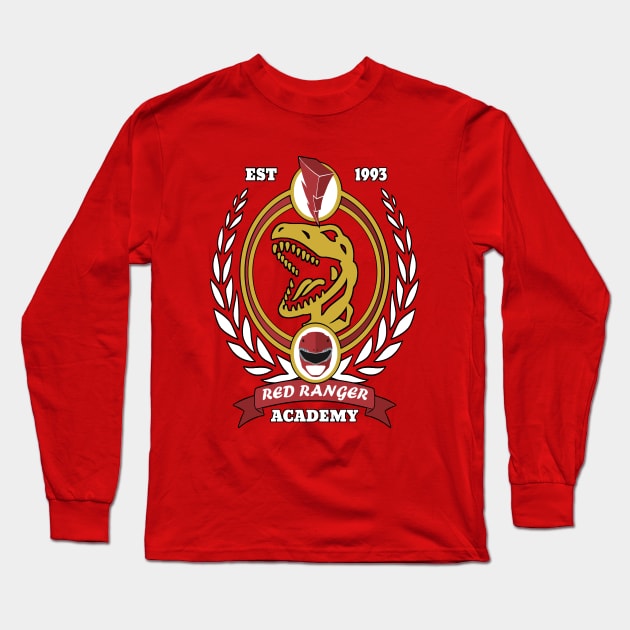 Red Ranger Academy Long Sleeve T-Shirt by Vitalitee